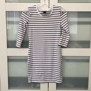 French Connection bodycon cold shoulder dress